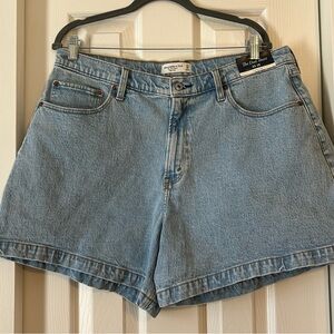 Abercrombie and Fitch Women’s Blue Jean High Rise “Dad Short”